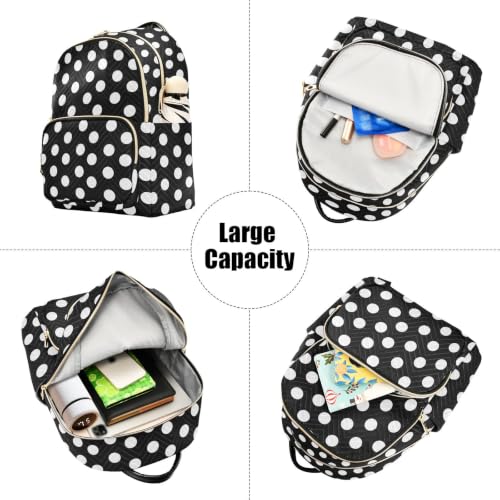 Image of ALAZA Big Polka Dot Women Backpack Purse Ladies Fashion Shoulder Bag Daypack Travel Bag 10L
