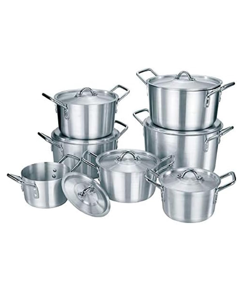 7pcs Set Cookware complete 7 Pieces Aluminum Cookware Set With 7 Lid, Aluminum Cooking Pot Set. 14cm / 16cm / 18cm / 20cm / 22cm / 24cm / 26cm pot