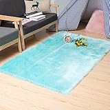 CHITONE Faux Fur Sheepskin Rug,Machine Washable, Makes a Soft, Stylish Home Décor Accent for a Kid's
