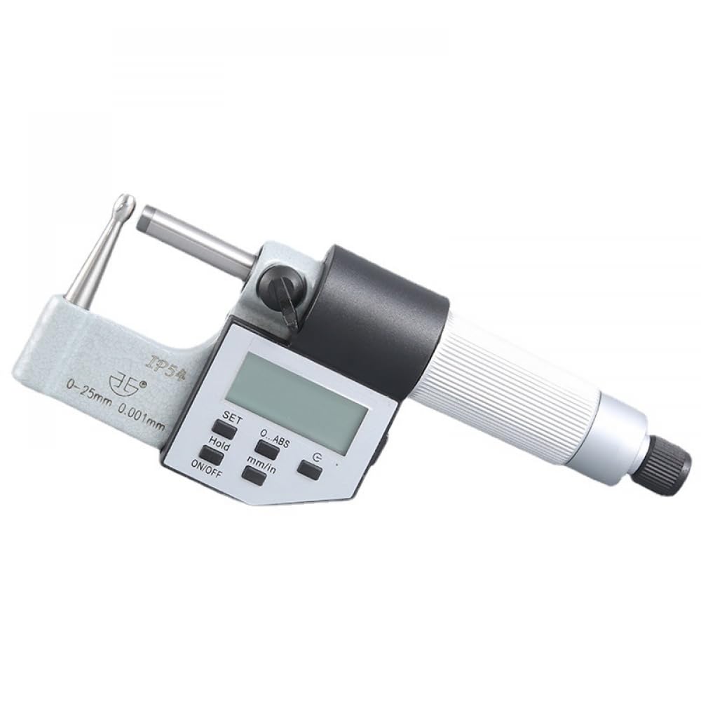BEROMicrómetro electrónico de medición de Espesor de Pared para Exteriores 0-25/25-50 Adecuado para medir el Espesor de Pared de Cada tubo-0-25mm