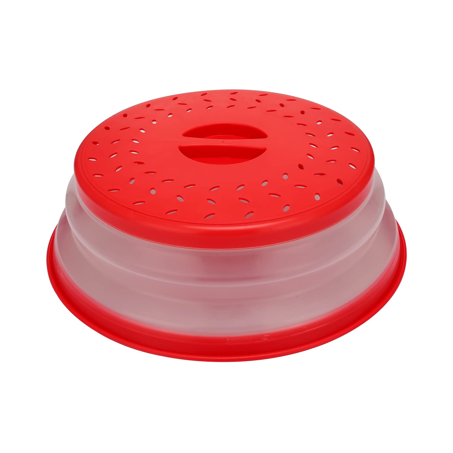 Collapsible Microwave Cover for Food Microwave Splatter Cover for Food,Dishwasher Safe,BPA Free,10.5 Inch,Red — image 1