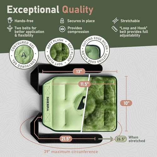 Image of Knee Ice Pack Wrap, Soft Ice Pack for Knee Compression for Knee Pain Relief, Leg Injuries, Swelling, Knee Replacement, Arthritis, Meniscus Tear, ACL - Green