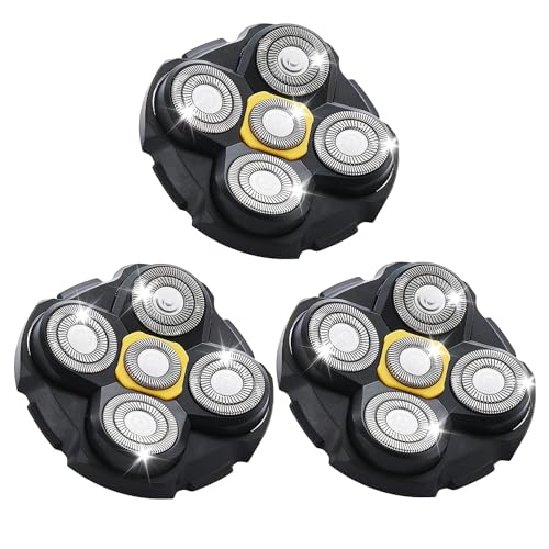 Shaver Replacement Heads Compatible with Microtouch Titanium Head Shaver for Bald Men 3 Pack