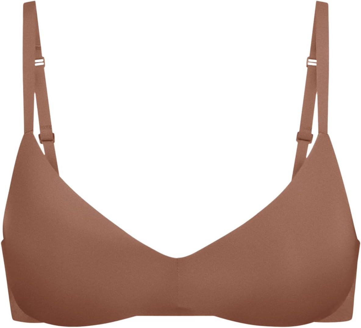 REORIA Women's Wireless Bra Teardrop Seamless Comfort Light Support Everyday Bra (32) 32A Brown