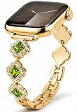 Lucky Clover Band for Women Compatible with Apple Watch Bands 38mm 40mm 41mm 42mm 44mm 45mm 46mm 49mm, Women's Replacement Bracelet Strap for iWatch Series 11 10 9 8 7 6 5 4 3 2 1 SE Ultra(Green)