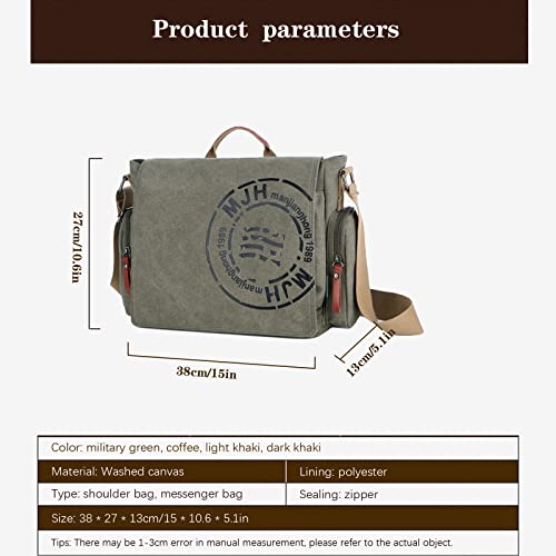 Men's retro shoulder bag Korean canvas shoulder bag men's messenger bag3