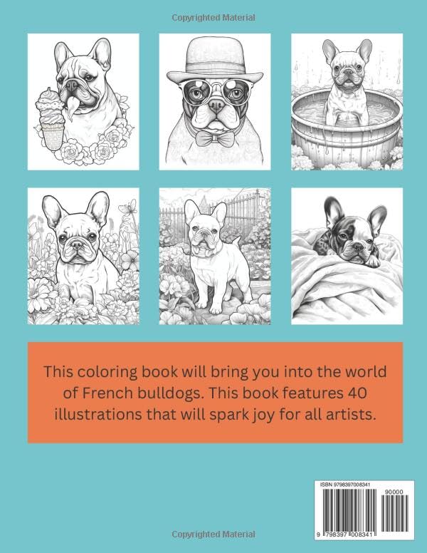 Miniatura 2 de French Bulldog Coloring Book A Charming Coloring Expedition, Great for Gifts