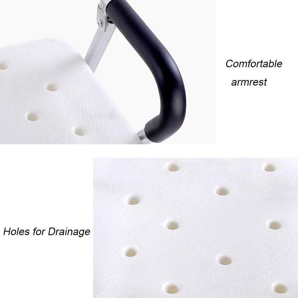 Silla de ducha plegable, ligera, antideslizante, para adultos mayores, mujeres embarazadas, asiento ergonómico para bañera para discapacitados