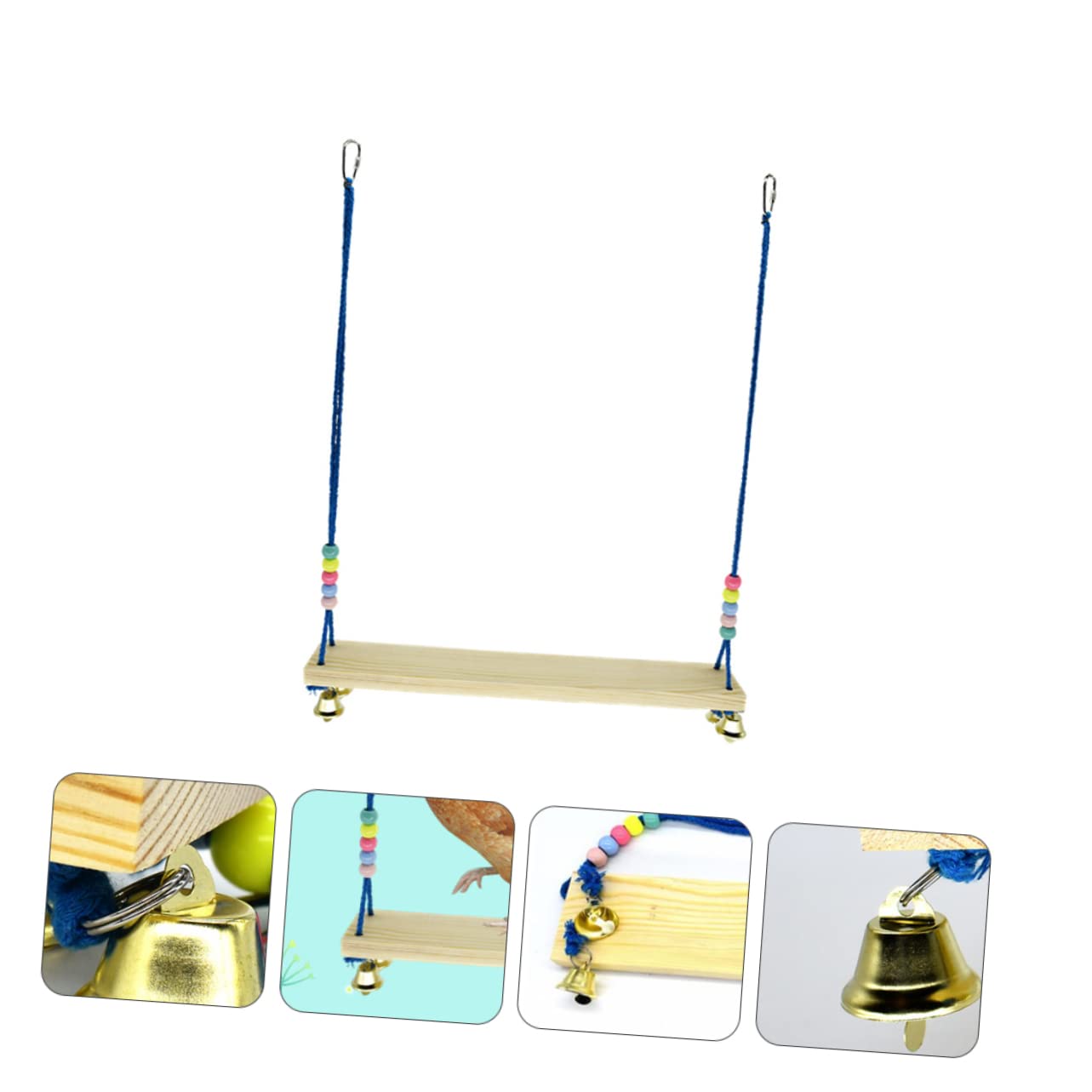 HOLIDYOYO 1Pc Parrot Swing Creative Hanging Plaything for Birds Durable Bird Climbing Bridge for Budgerigars Parrots Lovebirds Fun for Play Rest