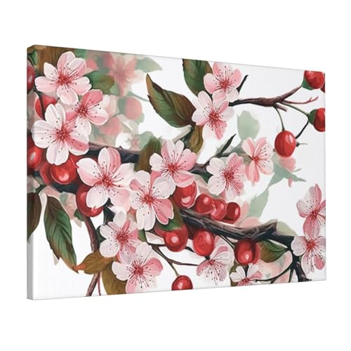 Fleurs de cerisier en peinture murale pour créer une ambiance zen dans votre salon lumineux
