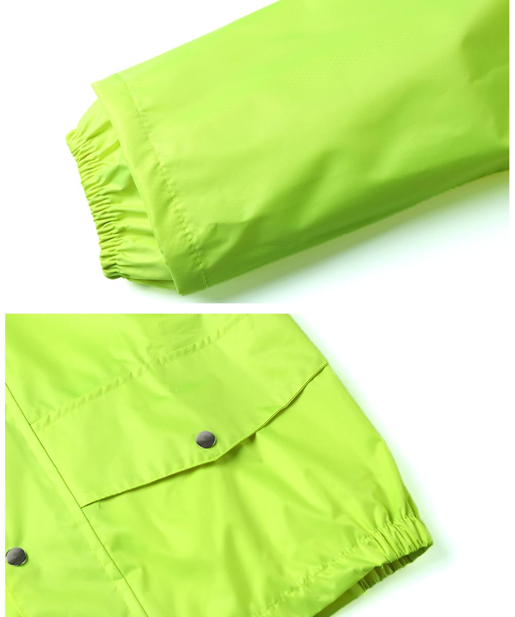 Trajes Impermeables Hombre y Mujeres Chaqueta con Capucha y Pantalones 2 Piezas Traje de lluvia para Hombres Reflectantes Chubasquero Moto Hombre Completo
