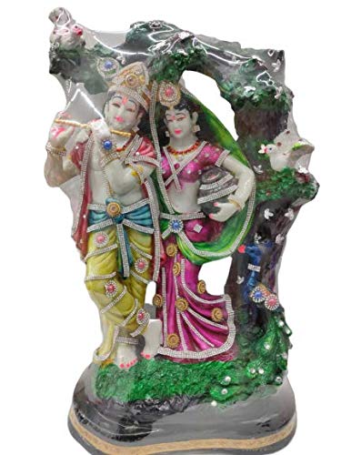 giftomania Poly Marble Lord Radha Krishna Statues Murti Figurine