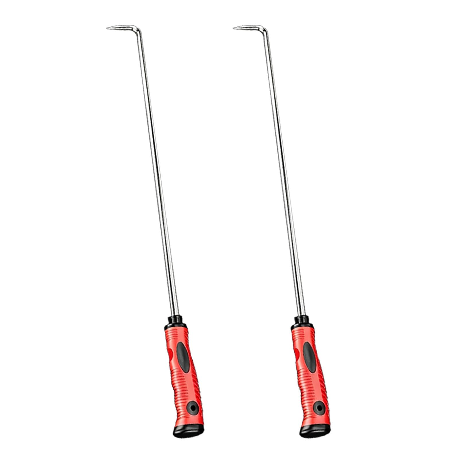 2 Stück scharfe J-Haken 7-7/8 bis 39-3/8 Zoll, mit weichem Griff | Rutschfestes Hebelwerkzeug aus rotem Edelstahl, 5/16 und 3/8 Zoll Schaft(10mm/0.4in Thick,100cm/39.4in)