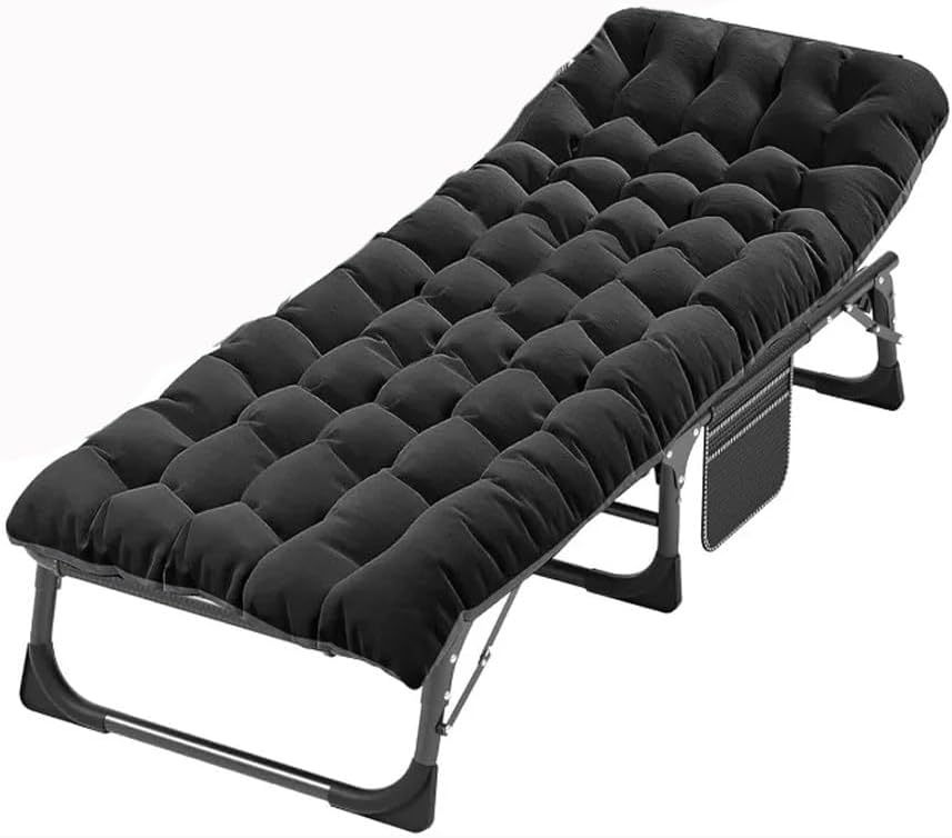 JSEIAJB Folding Camping Cots for Adults Heavy Duty Adjustable Cot with Mat Sleeping Bed for Camp Office Use Outdoor Cot