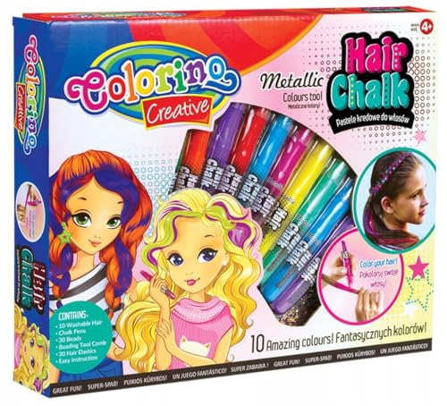 Pastels à la craie métallique Colorino 10 pcs à pigments brillants