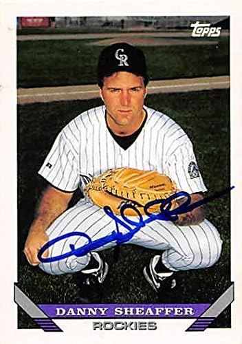 Danny Sheaffer autographed baseball card (Colorado Rockies, FT) 1993 Topps Traded #39T - Autographed Baseball Cards