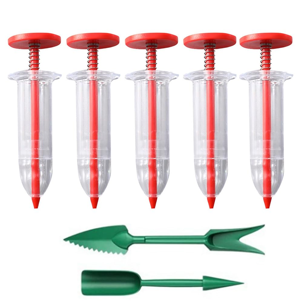 Littimoon Mini Seed Spreader Set, Seed Seeder Mini Sowing Seed Dispenser, Manual Seedling and Weed Eater Set