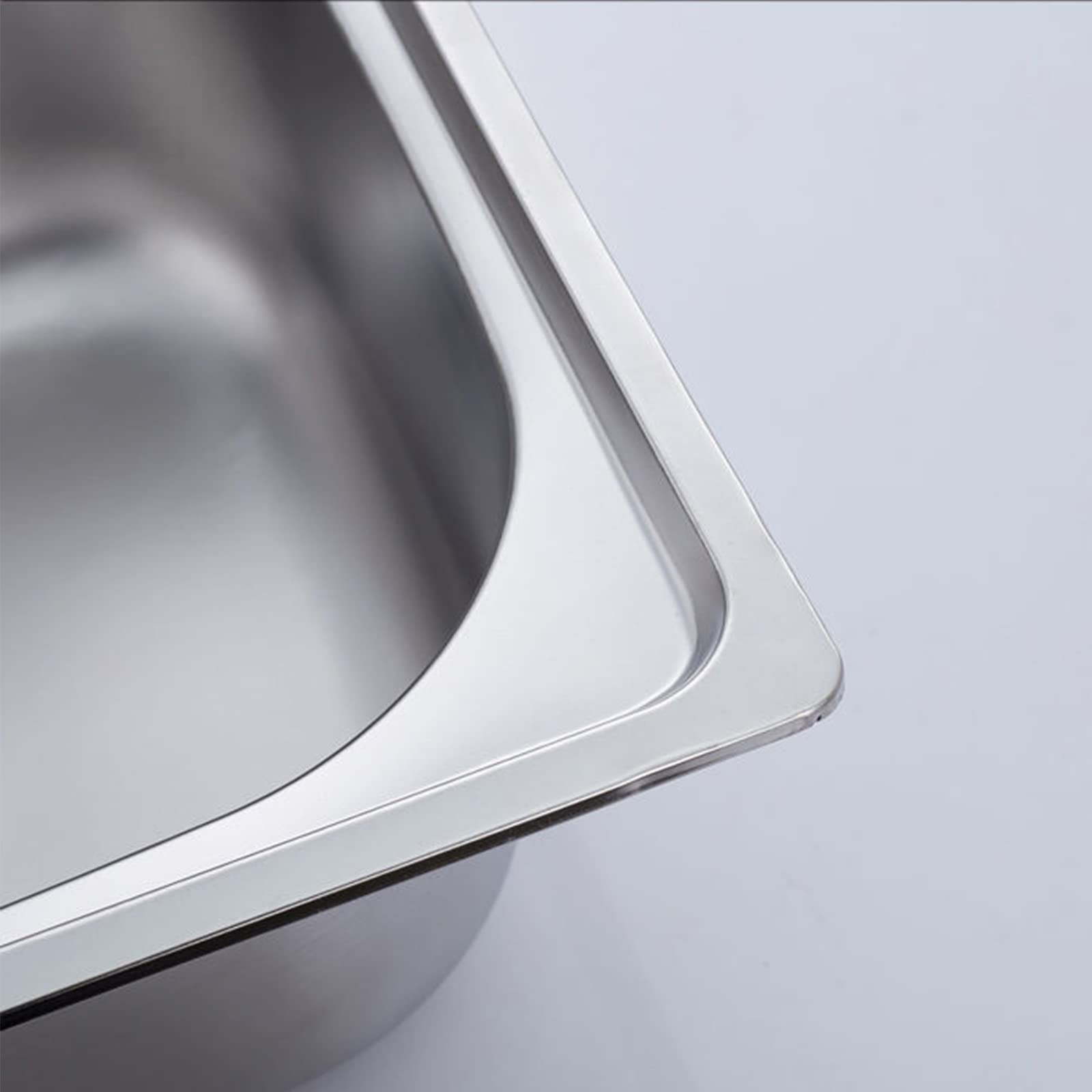 Fregadero Cocina Un Seno 74 * 44 Cm Fregadero Cuadrado De Acero Inoxidable Cepillado Incluyend Desagüe Fregadero Bajo Encimera Enrasado O sobre Encimera420mm X 370mm