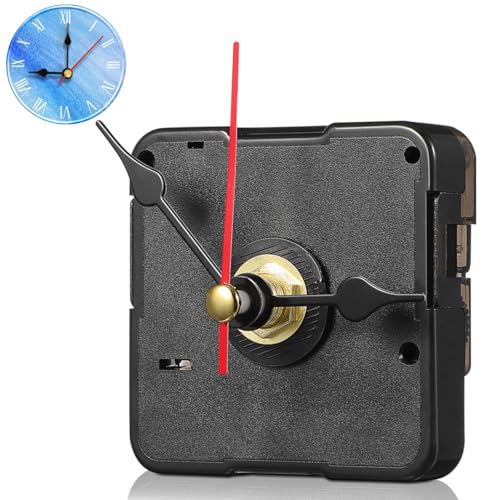 Angoily Mecanismo Reloj de Pared   Movimiento Silencioso Eje Corto 13mm para Tablero 2 3mm   Maquinaria Cuarzo 32g Ligero con Agujas DIY Reemplazo de Relojes Cocina Escritorio 10 12cm Esfera
