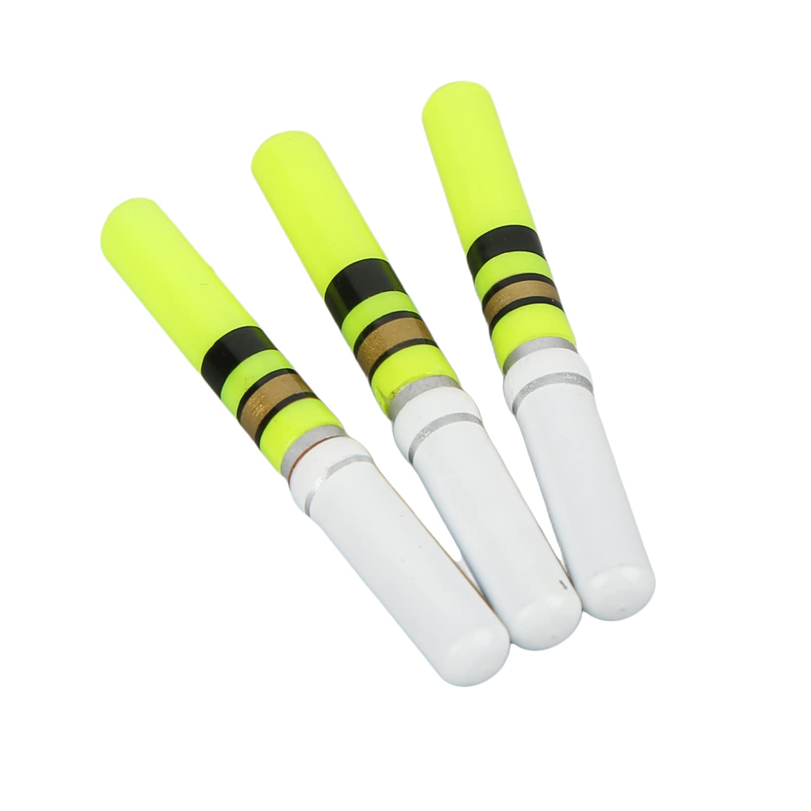 BuyWeek Galleggiante da Pesca Luminoso, 3 Pezzi Pesca Notturna LED Galleggiante con Bastoncini Luminosi a LED Attrezzatura da Pesca (Senza Batterie)