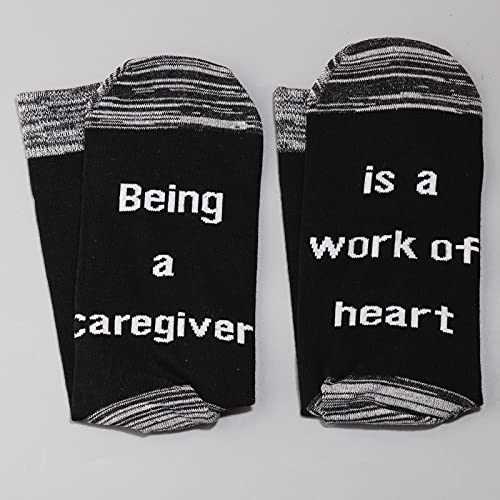 LEVLO Caregiver Gifts - Daycare Provider Gift 'Being a Caregiver is A Work of Heart' Socks - Nurse Gift4