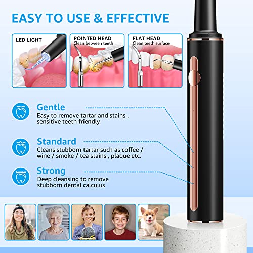 TANAVE-Plaque-Remover-for-Teeth-Teeth-Cleaning-Kit-with-Ultrasonic-Tooth-Cleaner-and-Dental-Tools-Rechargeable-Portable-Dental-Tartar-Remover-and-Plaque-Blaster-for-Human-Teeth-with-LED-4-Heads
