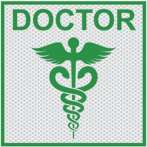 Image of CVANU Doctor Reflective Vinyl Exterior Decal for Vehicle 2pcs (11x11cm) Green cv4