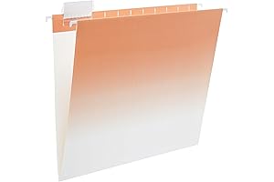 Y YOMA Hanging File Folders, Gradient Orange File Organizer for Office Home...