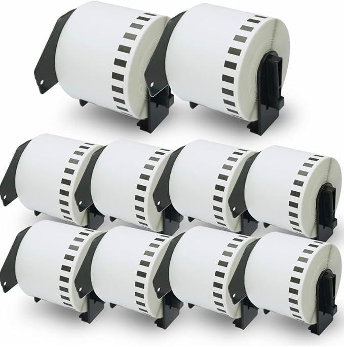 20 x Compatible DK-N55224 54mm x 30.48m White Thermal Continuous Non Adhesive Paper Tape Labels Compatible with Brother QL Printers Including QL-700 QL-800 QL-1100 QL-570 QL-580 QL-710W QL-810W (20) โ image 1