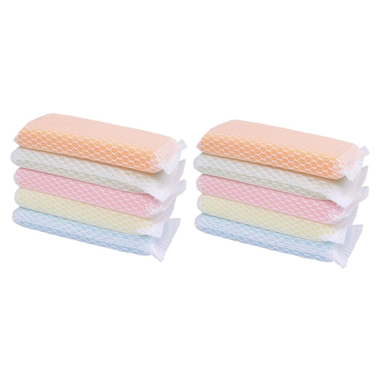 CALLARON 10pcs Dish Washing Cloth Reusable Sponge Scrubbers Soft Absorbent Dish Cleaning Scouring Pad Sponge for Kitchen Random