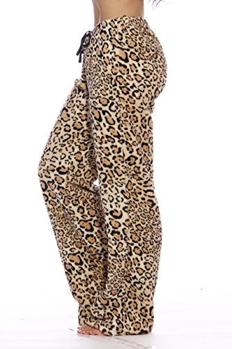 Just Love Women's Plush Pajama Pants, 3X Plus, Leopard #TOP1