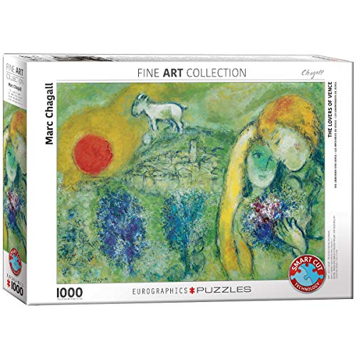 Eurographics Puzzle 1000 pièces « Marc Chagall : Les Amoureux de Vence », Multicolore