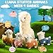 Civaner Llama Stuffed Animal with 4 Baby Llama Plushies Cute Alpaca Plush Set Soft Kawaii Alpaca Pillow for Kids Girls Easter Mother's Day Birthday Party Charity Donation Home Decor(White)