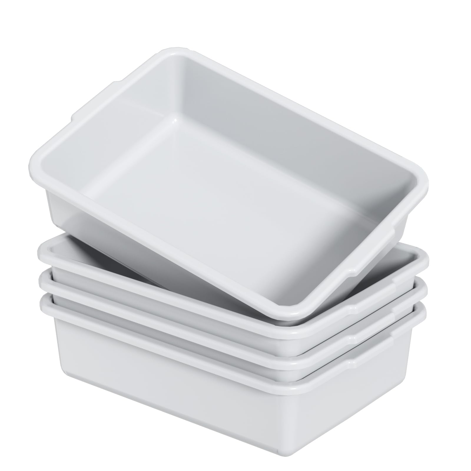 Lasbily 13 L Commercial Bus Box/Utility Box, Dish Wash Basin Tub, 4 Packs