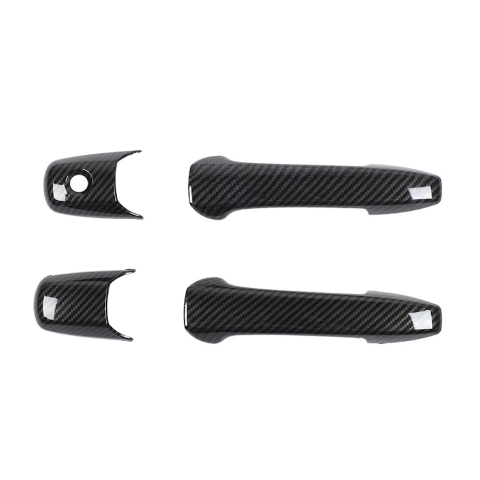 BQWYEDPL Fit for Mustang 2004-2013 2014 Car Door Handle Shell Decoration Cover Exterior Accessories ABS Car Door Latch Handle(Carbon Fiber)