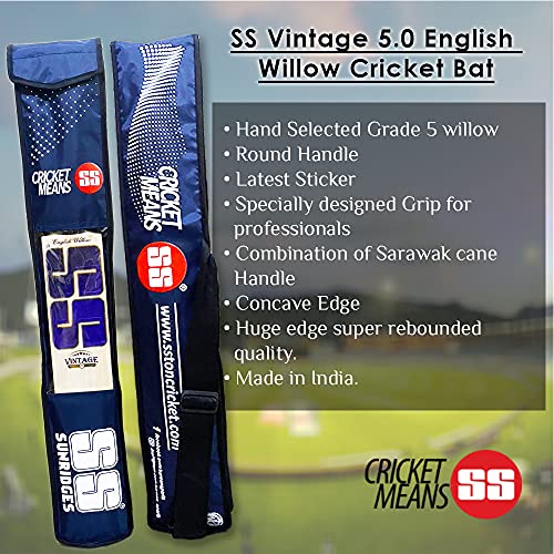 Ss Vintage 5.0 English Willow Cricket Bat #TOP5