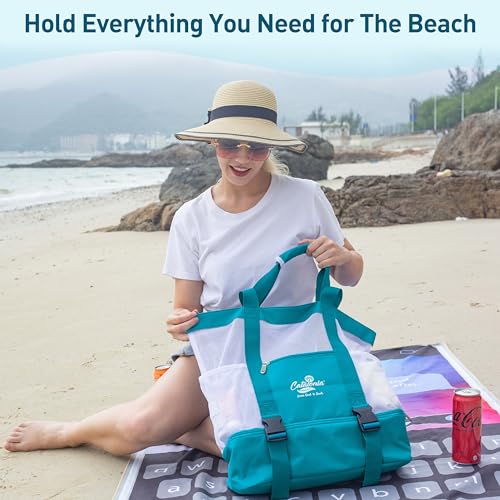 Catalonia Large Beach Tote Bags with Cooler Bag&Tiki Beach Towel Oversized4