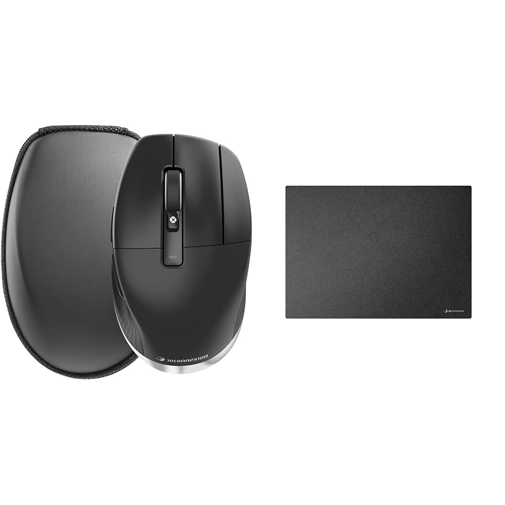 3Dconnexion CadMouse Pro Wireless , Matte Black & CadMouse Pad 