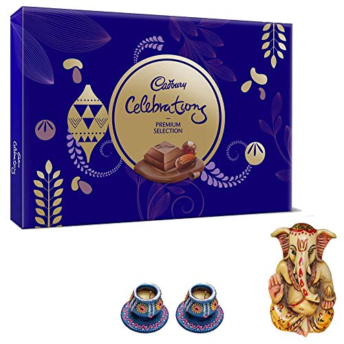 Image of SFU E Com Diwali Cadbury Celebration Chocolate Hamper | Chocolate Combo with Diwali Diya & Ganesh JEE | 21