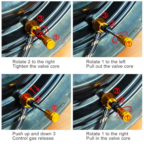 ATsafepro Reifendruckprüfer mit Entlüfter, 2 in 1 Professionelle Auto Reifendruckmesser 75Psi mit Bleed Ventil Spezialfutter für 4X4 große Off Road Reifen,Luftdruckprüfer Ablass