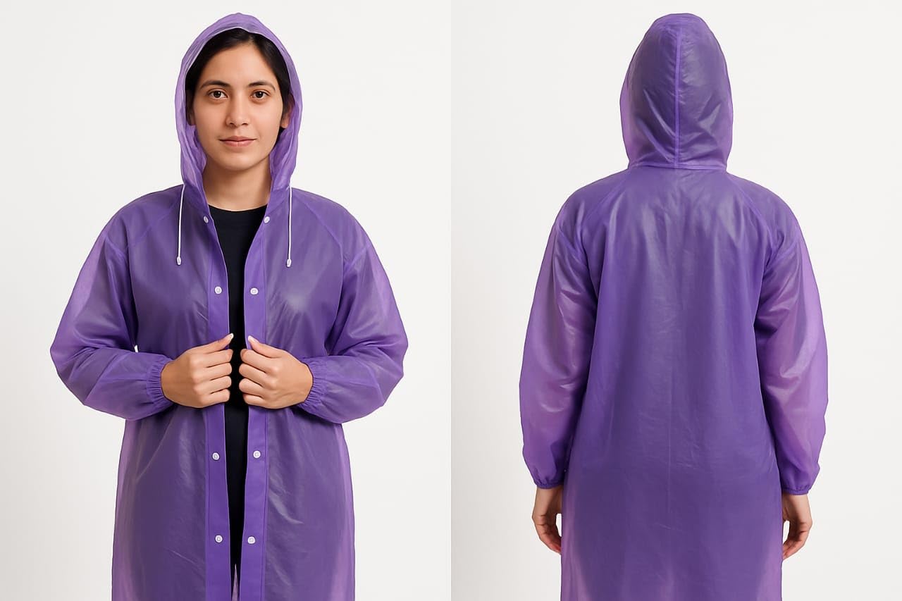 Nephar EVA Waterproof Unisex Rain Coat Hooded Full Sleeves Outdoor Men, Women, Boys & Girls Rainwear Poncho Raincoat for Office, Shopping, Bikers, Hiking & Travelling Nephar EVA Waterproof Unisex Rain Coat Hooded Full Sleeves Outdoor Men, Women, Boys & Girls Rainwear Poncho Raincoat for Office, Shopping, Bikers, Hiking & Travelling