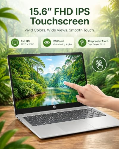 HP 15.6 Touchscreen Laptop, 16GB RAM 512GB SSD, Ryzen 5 7530U, Backlit KB - image 3