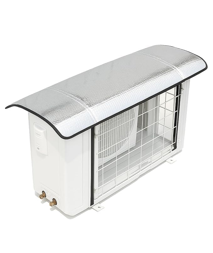 Image of Anpro Aluminium AC Outdoor Unit Cover | Heat-Insulated | Weather-Resistant AC Protector | Improves Energy Efficiency & Extends AC Lifespan | For Split AC 1.5 Ton | Size: 110x55 cm (Pani Wala Outdoor)