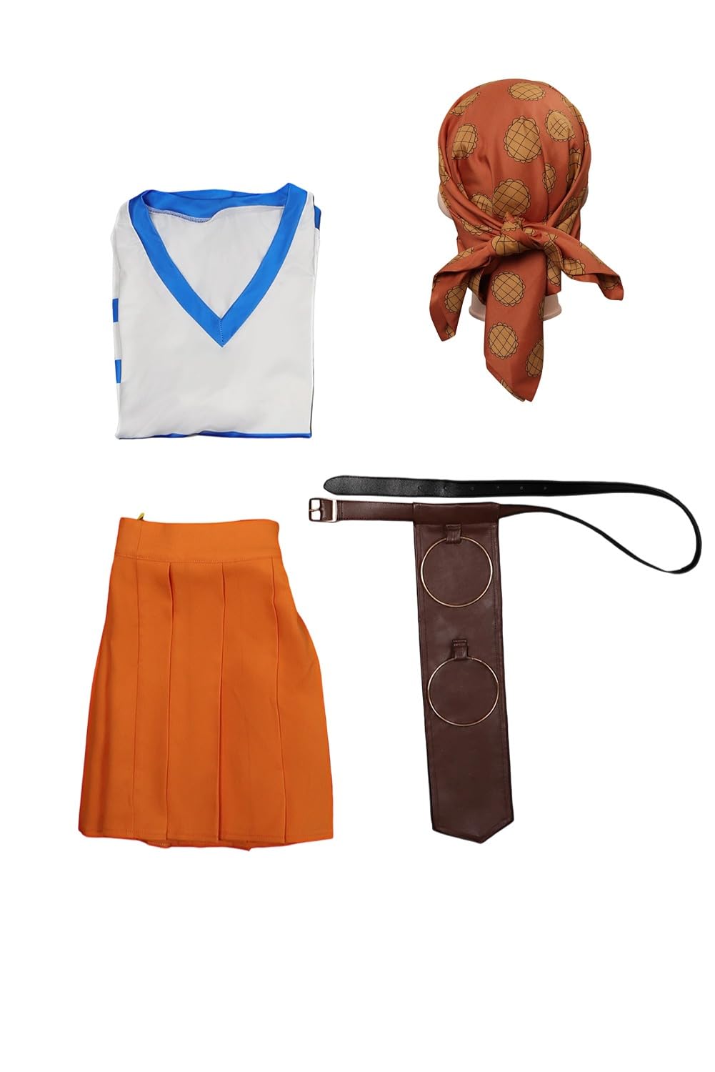 Anime Costume Donne Cosplay Striped Top Rock Belt Outfits Version Halloween Carnevale Party Suit