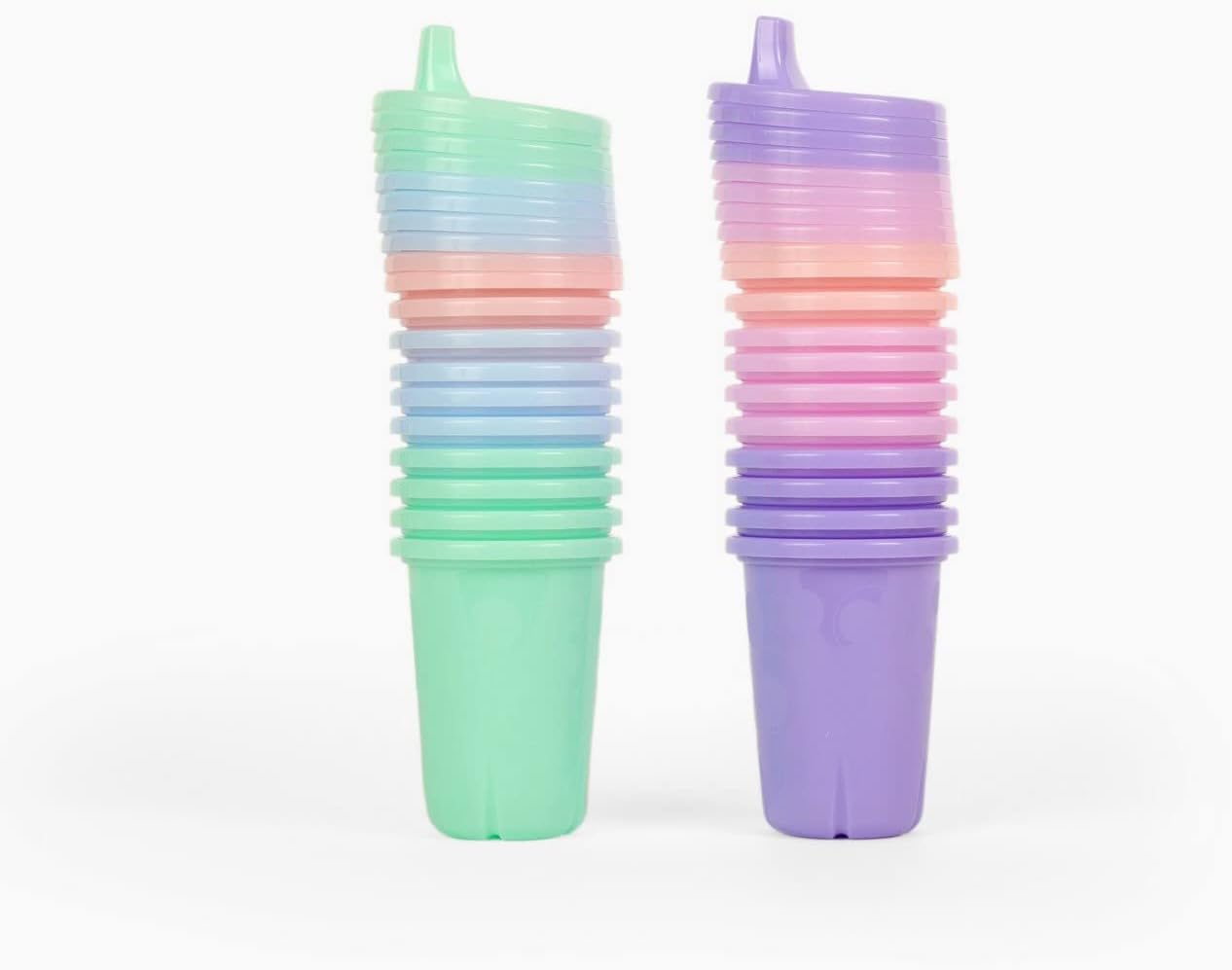 The First Years Take & Toss Sippy Cups - Spill Proof Toddler Cups Value Party Pack - 10 Oz - 20 Count,Pastel