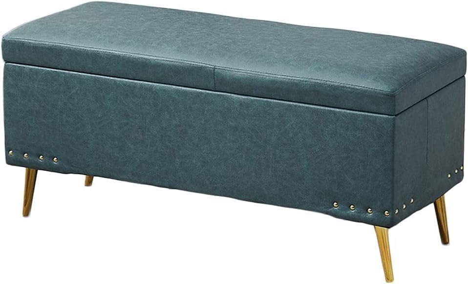 Tabouret bout de lit avec coffre de rangement pour une chambre ordonnée