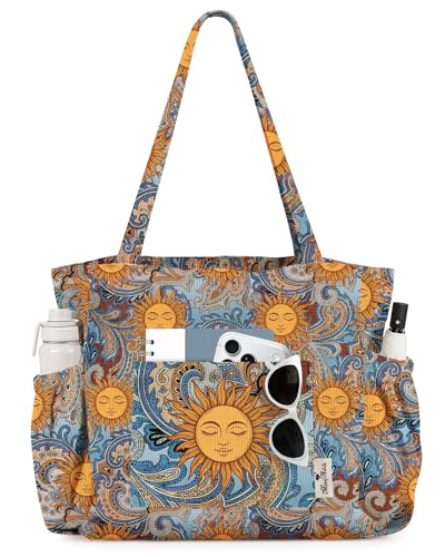 Miss Adola Corduroy Cute Tote Bag for Women...