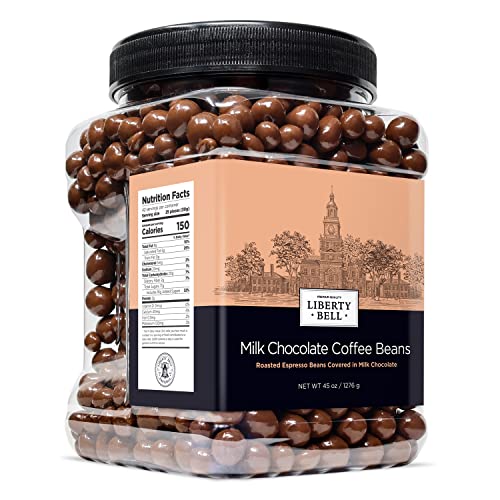 Liberty Bell Milk Chocolate Covered Espresso Coffee Beans Candy, 45 Ounce Tube #TOP1
