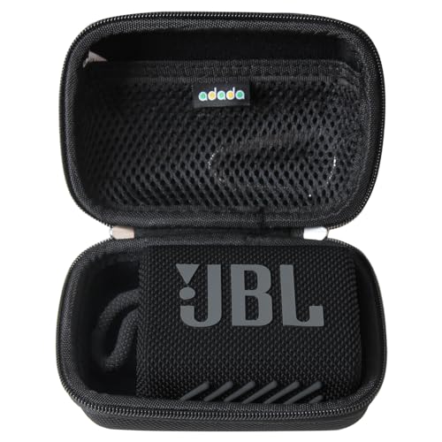 Adada Hard Travel Case for JBL Go 3 / JBL GO 4 Portable Bluetooth Speaker (Black)