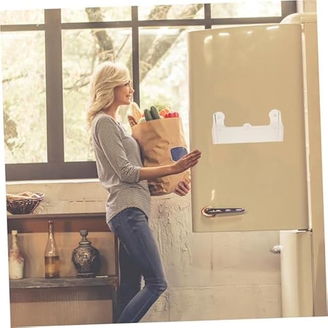 Acrylic Suction Cup Storage Rack for Refrigerator Soft Drink Holder 6 Strong Suction Cups Side Fridge Organizer for Easy Access for Beverages and Spice Storage